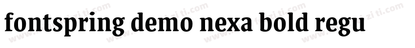 fontspring demo nexa bold regular字体转换